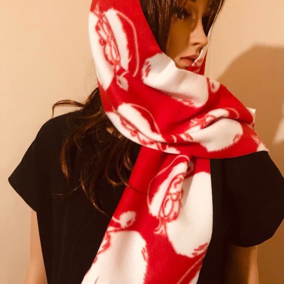 Christmas Santa’s Fleece Scarf Ready to Ship - Picture 2 of 5